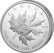 5 Unze Silber Triple Maple Leaf 2025 (Auflage: 1.750 | Polierte Platte)