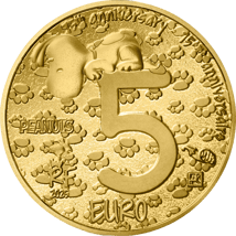 0,5g Gold 5 Euro Snoopy 2025 (Auflage: 2.500 | Polierte Platte)