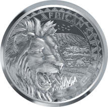 1kg Silber African Safari II Löwe 2024 (Auflage: 100 | Polierte Platte | Zertifikat Nr. 100)