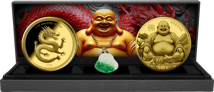 Chinesisches Glück Silber Set 2025 (Auflage: 100 | Jade Buddha | vergoldet)