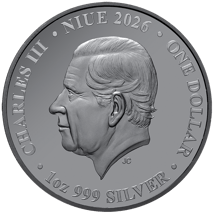 1 Unze Silber Schachfiguren Turm 2026 (Auflage: 999 | Black Proof)