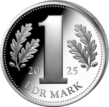 1 Unze Silber DDR Mark 2025 (Auflage: 5.000 | Polierte Platte)