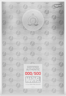 1,5 Unze Silber Marvel Avengers Infinity War Münznote 2025 (Auflage: 500 | Polierte Platte)