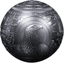 1 kg Silber American Eagle Ball 2026 (Auflage:199 | Antik Finish)