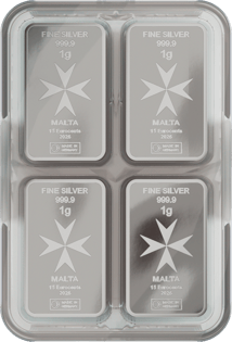 100 x 1g Silber Heimerle und Meule Münzbarren Unity Box