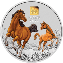 1 kg Silber Lunar III Pferd 2026 (Auflage: 388 | Privy Mark)