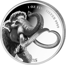 1 Unze Silber Ice Age Mammut 2025 (Auflage: 1.000 | Polierte Platte)