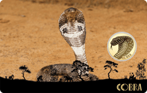 Gold Kobra Münze (Auflage: 50.000)