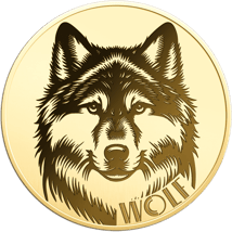 Gold Wolf Münze (Auflage: 50.000)