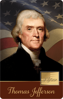 Gold Thomas Jefferson Münze (Auflage: 50.000)