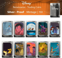 Disney Trading Coins Renaissance Silber Set 2025 (Auflage: 2.505 | Polierte Platte)