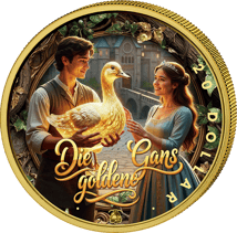 1 Unze Silber Märchen Die goldene Gans 2025 (Auflage: 100 | teilvergoldet)