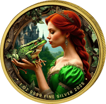 1 Unze Silber Märchen Der Froschkönig 2025 (Auflage: 100 | teilvergoldet)