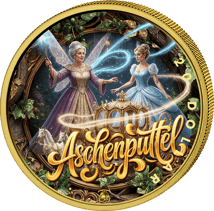 1 Unze Silber Märchen Aschenputtel 2025 (Auflage: 100 | teilvergoldet)
