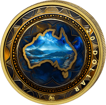 1 Unze Silber Australische Regenbogenschlange 2025 (Auflage: 100 | teilvergoldet)