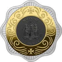 1 Unze Silber Malta 5 Euro Maltesischer Ochse 2025 (Auflage: 1.000 | teilvergoldet | Ruthenium)