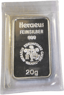 20g Silberbarren Heraeus