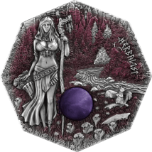 2 Unze Silber Witchcraft Herbalist 2025 (Auflage: 500 | Ultra High Relief | Amethyst | Antik Finish)