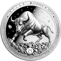 1 Unze Silber Sternzeichen Stier 2026 (Auflage: 5.000 | Diamant | Polierte Platte)