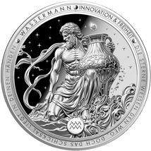 1 Unze Silber Sternzeichen Wassermann 2026 (Auflage: 5.000 | Diamant | Polierte Platte)