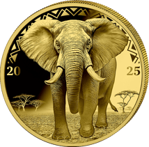 1/200 Unze Gold Big Five Elefant 2025 (Auflage: 5.000 | Polierte Platte)