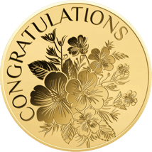 Gold Congratulations Münze