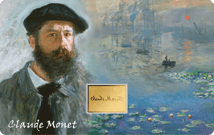 Gold Claude Monet Collage Münze