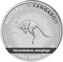 1 Unze Silber Känguru Nugget (Verschiedene Jahrgänge)