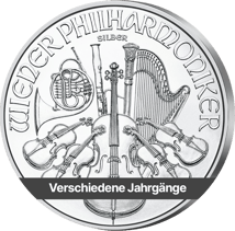 1 Unze Silber Wiener Philharmoniker (Verschiedene Jahrgänge)