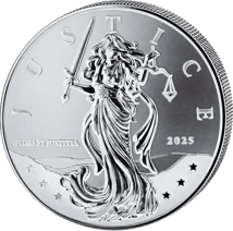 1 Unze Silber Lady Justice 2025 (Auflage: 50.000)