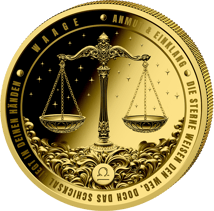 1/200 Unze Gold Sternzeichen Waage 2026 (Auflage: 5.000 | Polierte Platte)