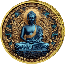 1 Unze Silber Buddha 2025 (Auflage: 100 | teilvergoldet)