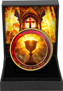 1 Unze Silber Der Heilige Gral 2025 (Auflage: 100 | teilvergoldet)