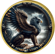1 Unze Silber Mystischer Greif 2025 (Auflage: 100 | teilvergoldet)