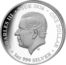 1 Unze Silber Säbelzahntiger 2026 (Auflage: 650 | Polierte Platte)