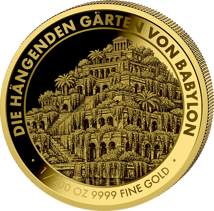 1/200 Unze Gold Weltwunder Hängende Gärten von Babylon 2026 (Auflage: 2.000 | Polierte Platte)