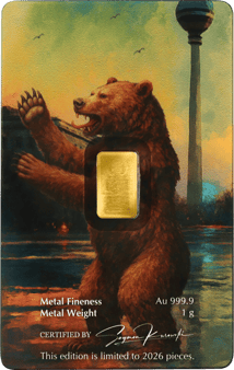 1g Goldbarren WMF 2026 (Auflage: 2.026)