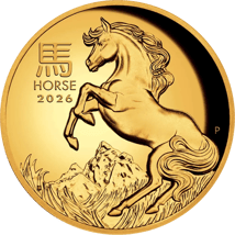 1 Unze Gold Lunar III Pferd 2026 (Auflage: 188 | High Relief | Polierte Platte)