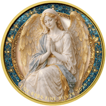 1 Unze Silber Goldener Schutzengel 2026 (Auflage: 100 | teilvergoldet)