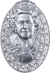 2 Unze Silber Queen Elizabeth II. 2026 (Auflage: 999 |  Kristalle | Prooflike)