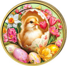 1 Unze Silber Osterhase 2025 (Auflage: 100 | teilvergoldet)