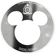 1/2 Unze Silber Disney Iconic Silhouettes Mickey Mouse 2026 (Auflage: 5.000 | Polierte Platte)