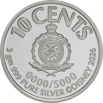 3 g Silber Disney Dagobert Duck Lucky Nummer 1 Dime 2026 (Auflage: 5.000 | Polierte Platte)