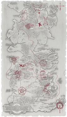 5 Unze Silber Game of Thrones - Map of Westeros 2026 (Auflage: 250 | Antik Finish)