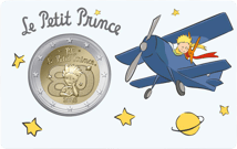 2 Euro 80 Jahre Kleiner Prinz Flugzeug 2026 (Auflage: 75.000)