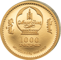 0,5 g Gold Chinggis Khaan 2026 (Auflage: 2.026 | Polierte Platte)