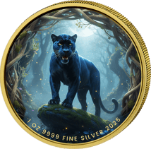 1 Unze Silber Schwarzer Panther 2025 (Auflage: 100 | teilvergoldet)