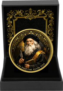 1 Unze Silber Leonardo Da Vinci 2025 (Auflage: 100 | teilvergoldet)