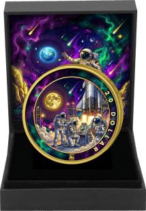 1 Unze Silber Raketenstart von Louis Dominik Kettner 2025 (Auflage: 100 | teilvergoldet)