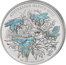 5 Unze Silber Australian Native Bees 2026 (Auflage: 250 | Hologramm | Polierte Platte)